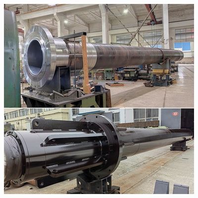 탄탄한 건설 수압 실린더 크롬 접착 자율 제어 반 회전