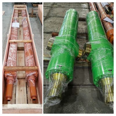 32 MPa 시험 압력 중량 3 단계 수압 실린더 최대 구멍 지름 865mm 인 철강 공장