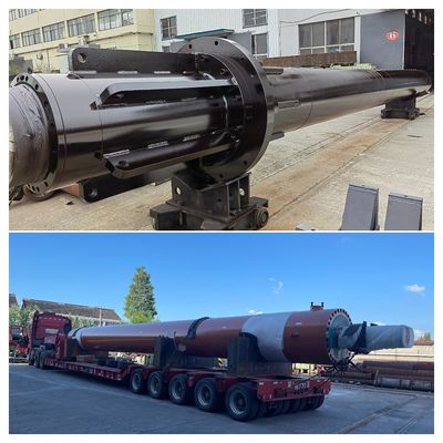 탄탄한 건설 수압 실린더 크롬 접착 자율 제어 반 회전