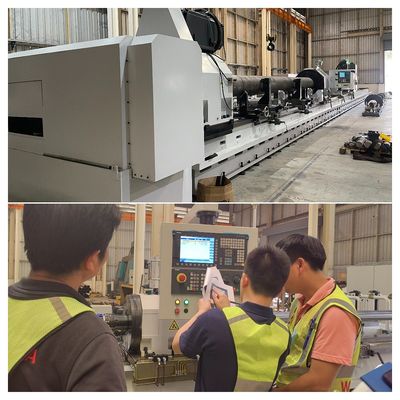 2 헤드 맞춤형 스키빙 및 롤러 번싱 기계와 SIEMENS CNC